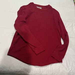 American Eagle Outfitters Mens Burgundy Long Sleeve Tee